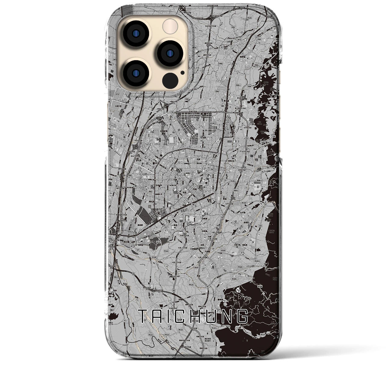 【台中(台湾)】地図柄iPhoneケース(クリアタイプ)