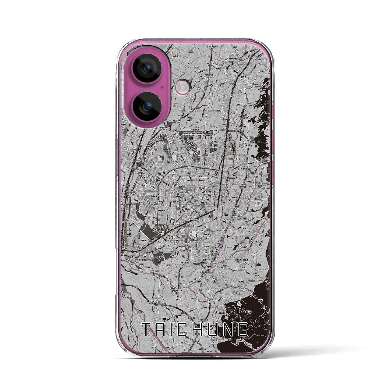 【台中(台湾)】地図柄iPhoneケース(クリアタイプ)