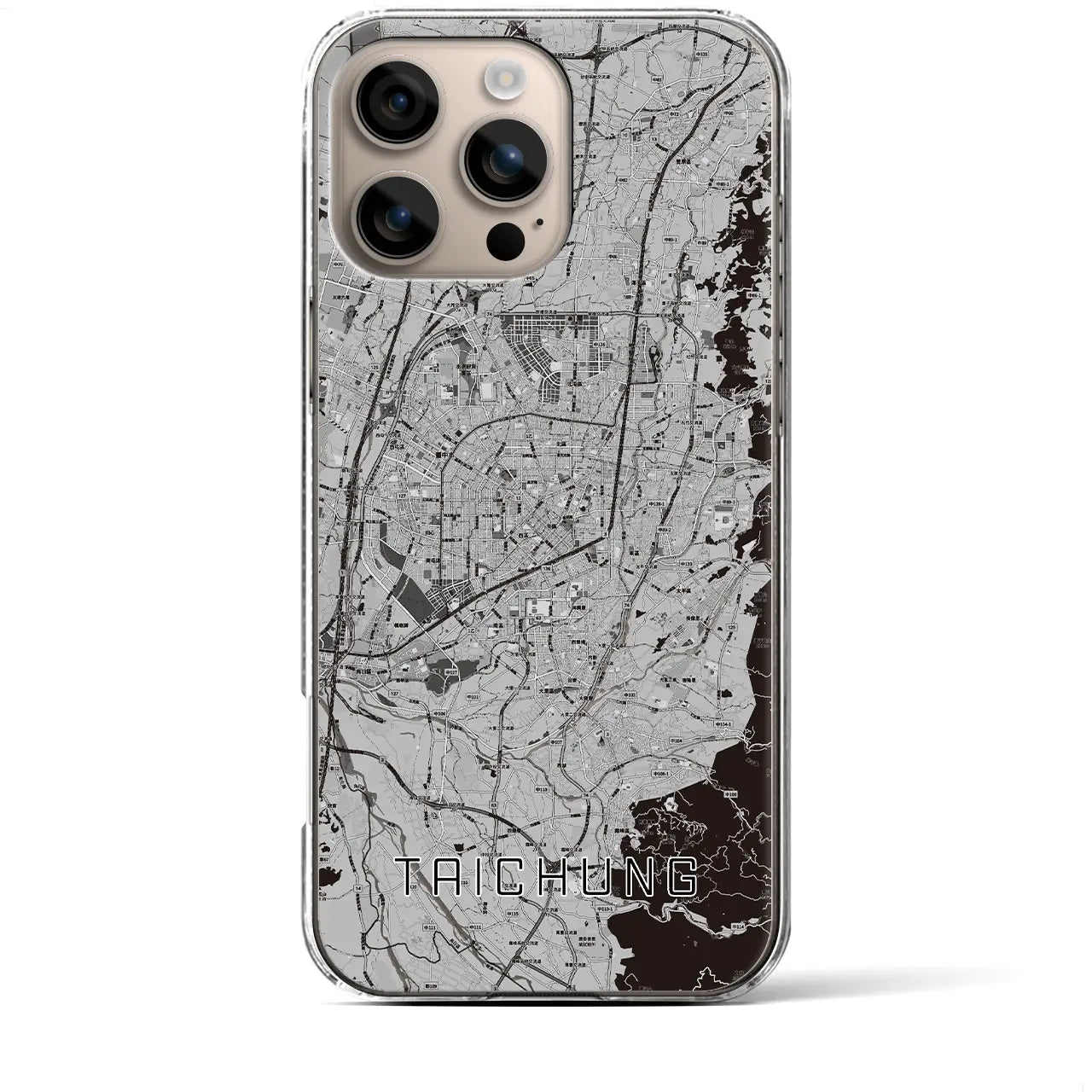 【台中(台湾)】地図柄iPhoneケース(クリアタイプ)