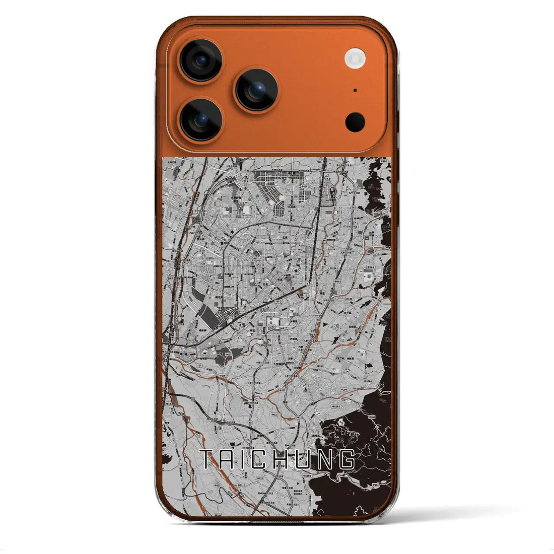 【台中(台湾)】地図柄iPhoneケース(クリアタイプ)