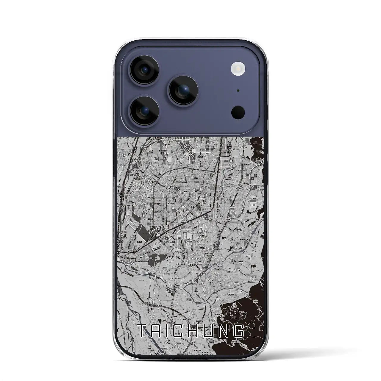 【台中(台湾)】地図柄iPhoneケース(クリアタイプ)