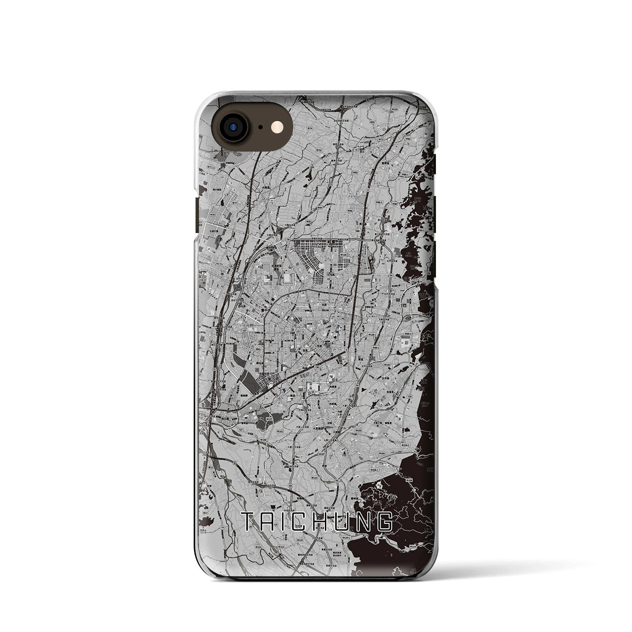 【台中(台湾)】地図柄iPhoneケース(クリアタイプ)