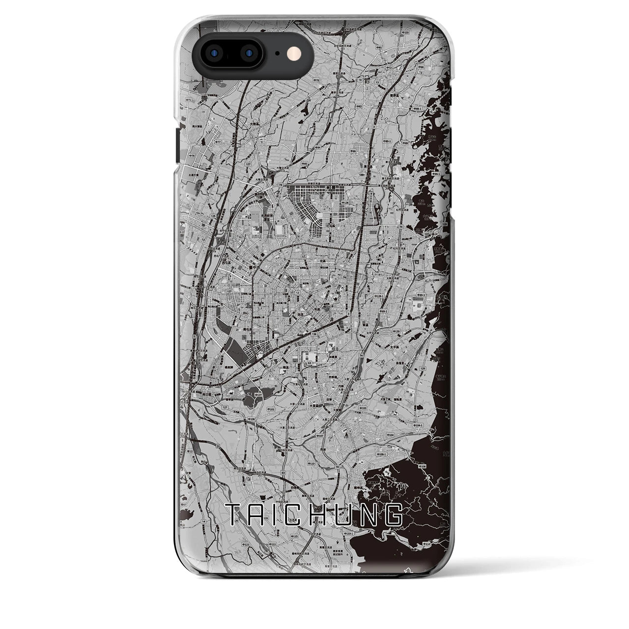 【台中(台湾)】地図柄iPhoneケース(クリアタイプ)