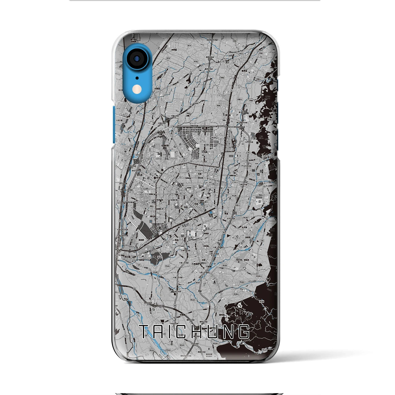 【台中(台湾)】地図柄iPhoneケース(クリアタイプ)