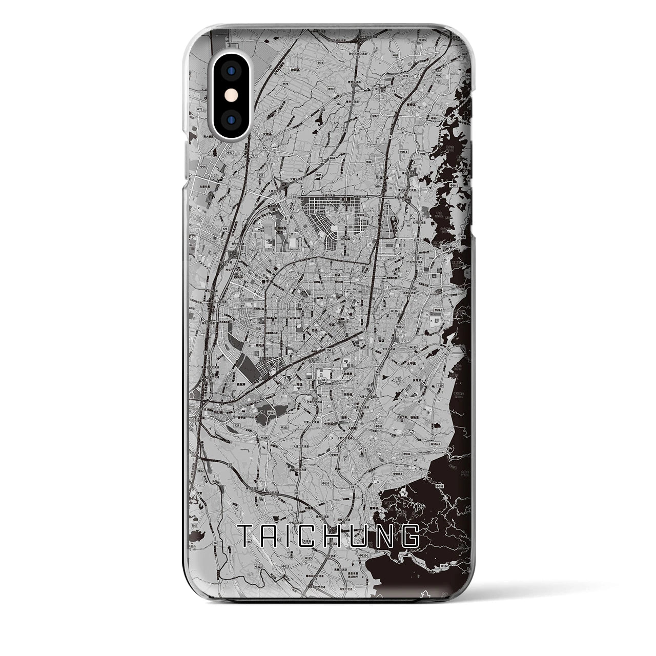 【台中(台湾)】地図柄iPhoneケース(クリアタイプ)