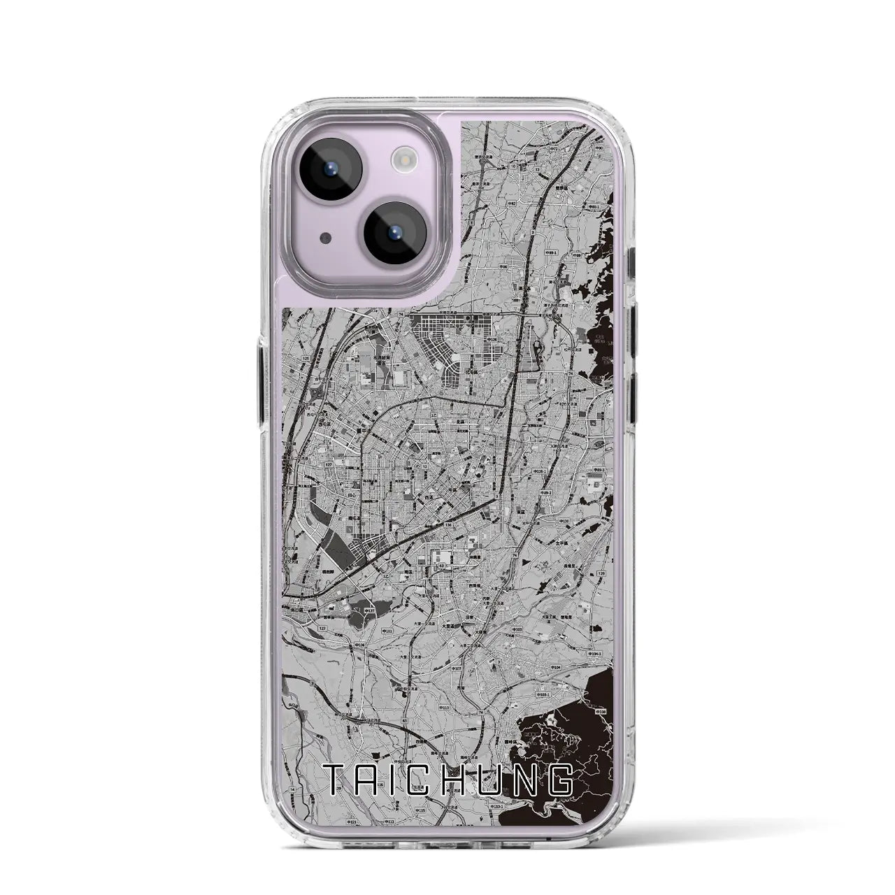 【台中(台湾)】地図柄iPhoneケース(MagSafeタイプ)
