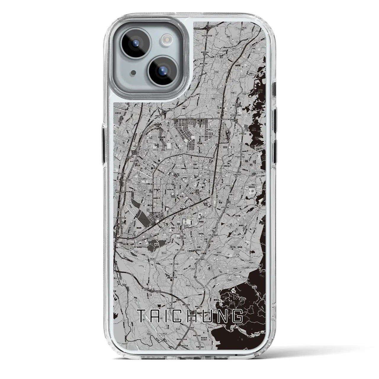 【台中(台湾)】地図柄iPhoneケース(MagSafeタイプ)