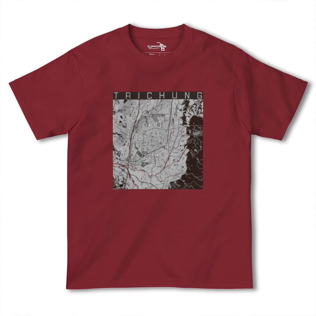 【台中(台湾)】地図柄ヘビーウェイトTシャツ