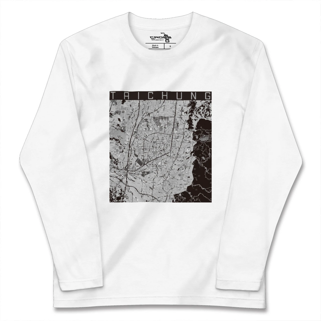 【台中(台湾)】地図柄ロングスリーブTシャツ