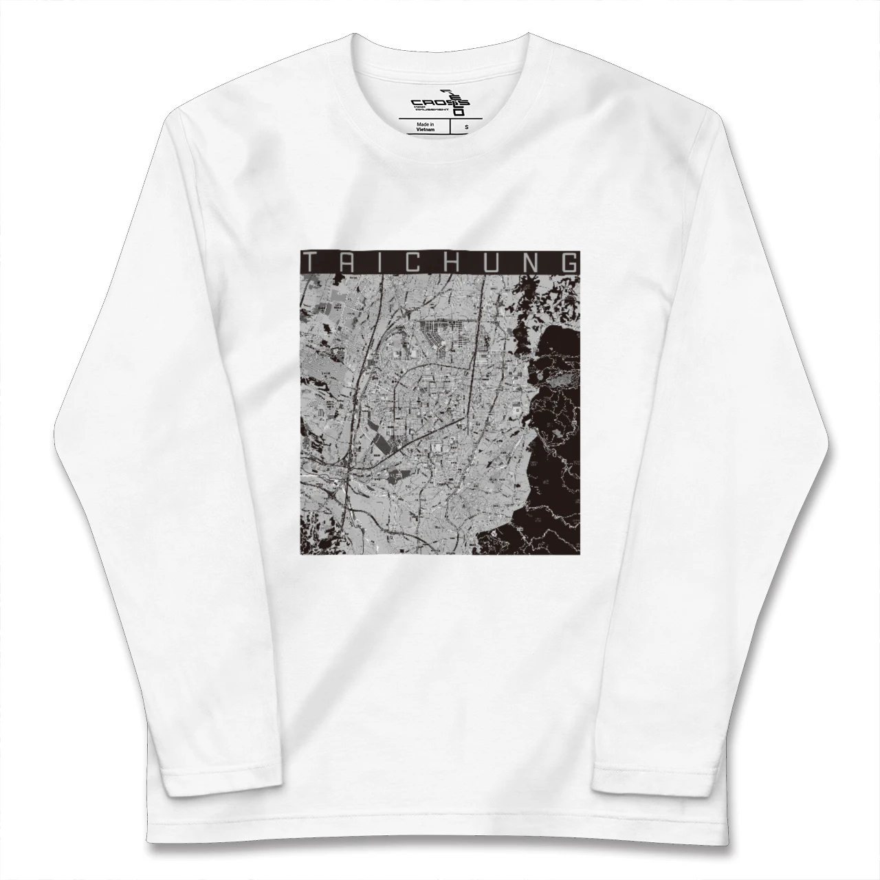 【台中(台湾)】地図柄ロングスリーブTシャツ