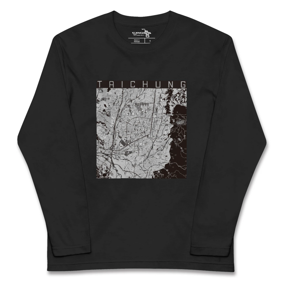 【台中(台湾)】地図柄ロングスリーブTシャツ