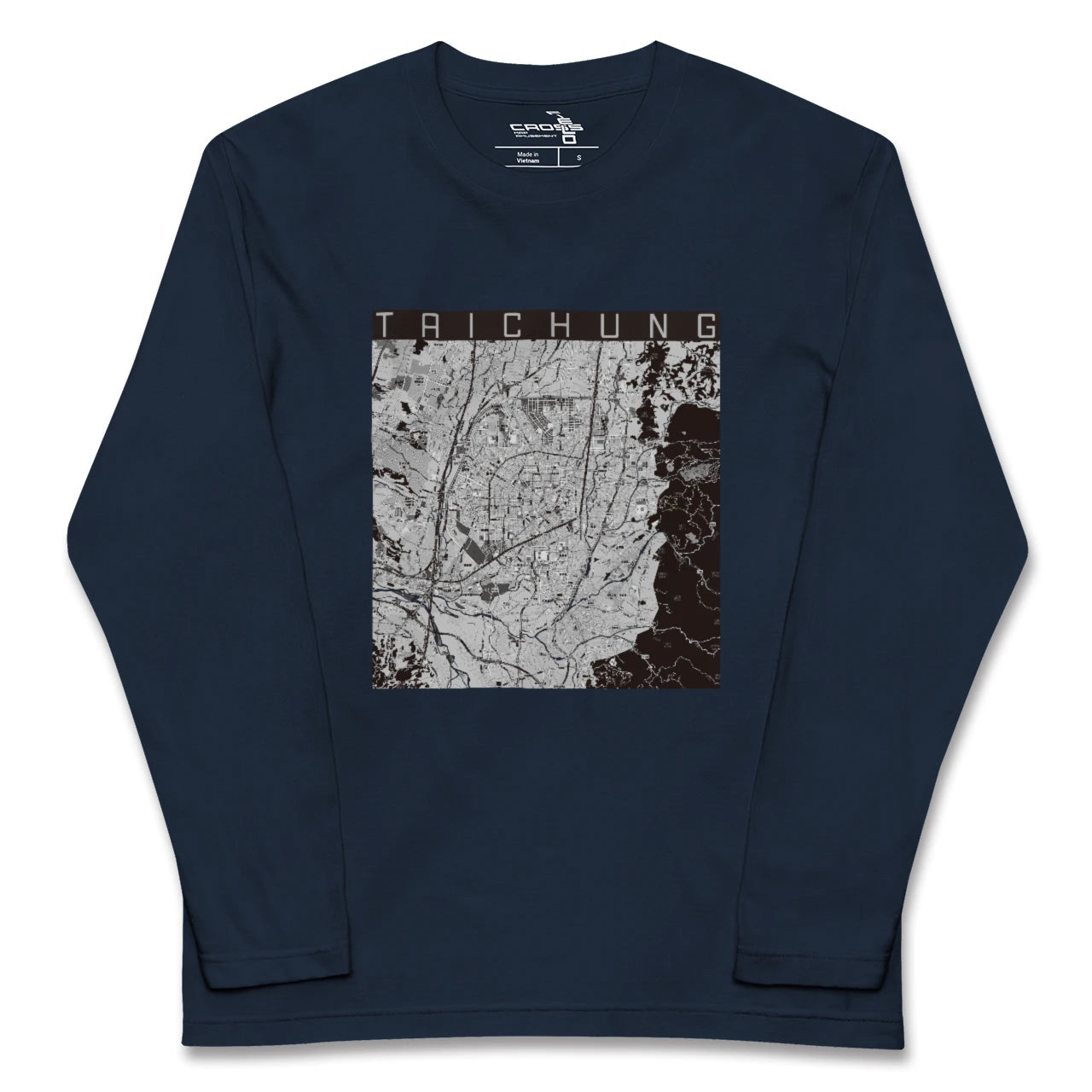 【台中(台湾)】地図柄ロングスリーブTシャツ