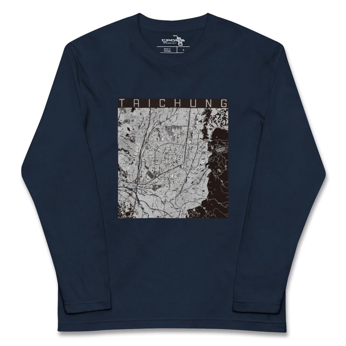 【台中(台湾)】地図柄ロングスリーブTシャツ