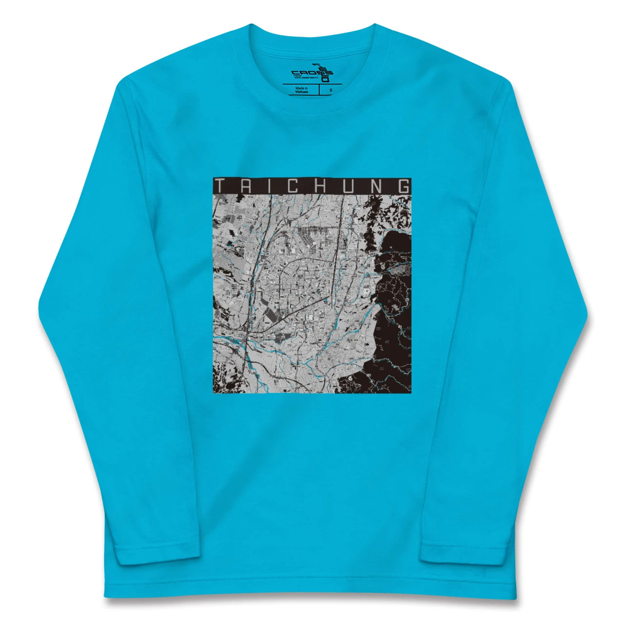 【台中(台湾)】地図柄ロングスリーブTシャツ