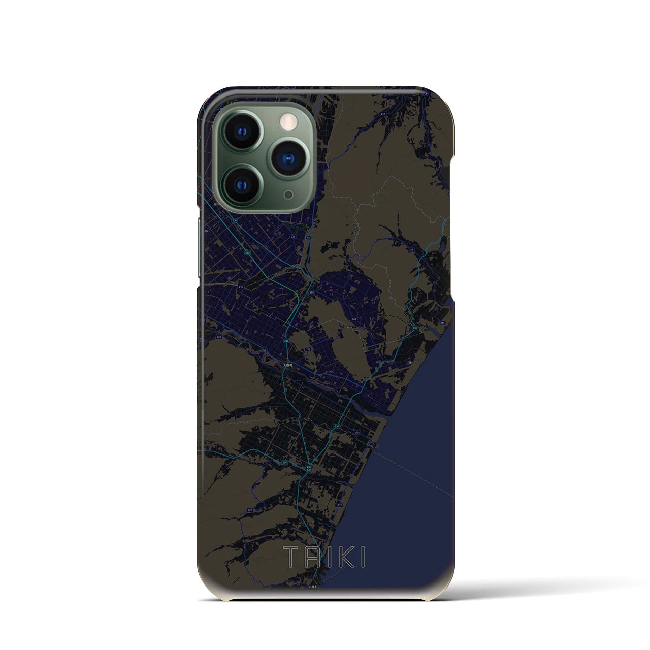 【大樹(北海道)】地図柄iPhoneケース(バックカバータイプ)