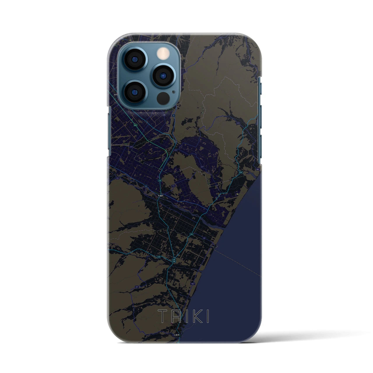 【大樹(北海道)】地図柄iPhoneケース(バックカバータイプ)