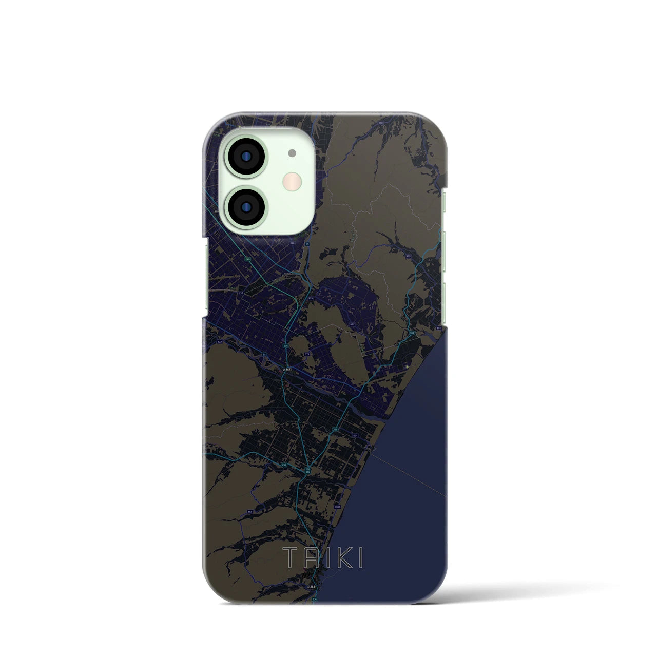 【大樹(北海道)】地図柄iPhoneケース(バックカバータイプ)