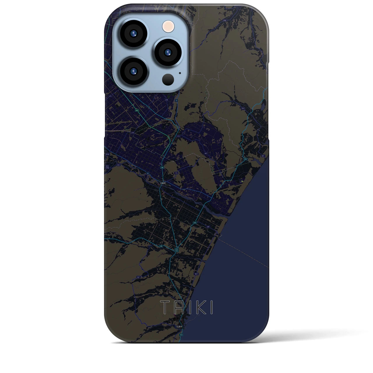 【大樹(北海道)】地図柄iPhoneケース(バックカバータイプ)