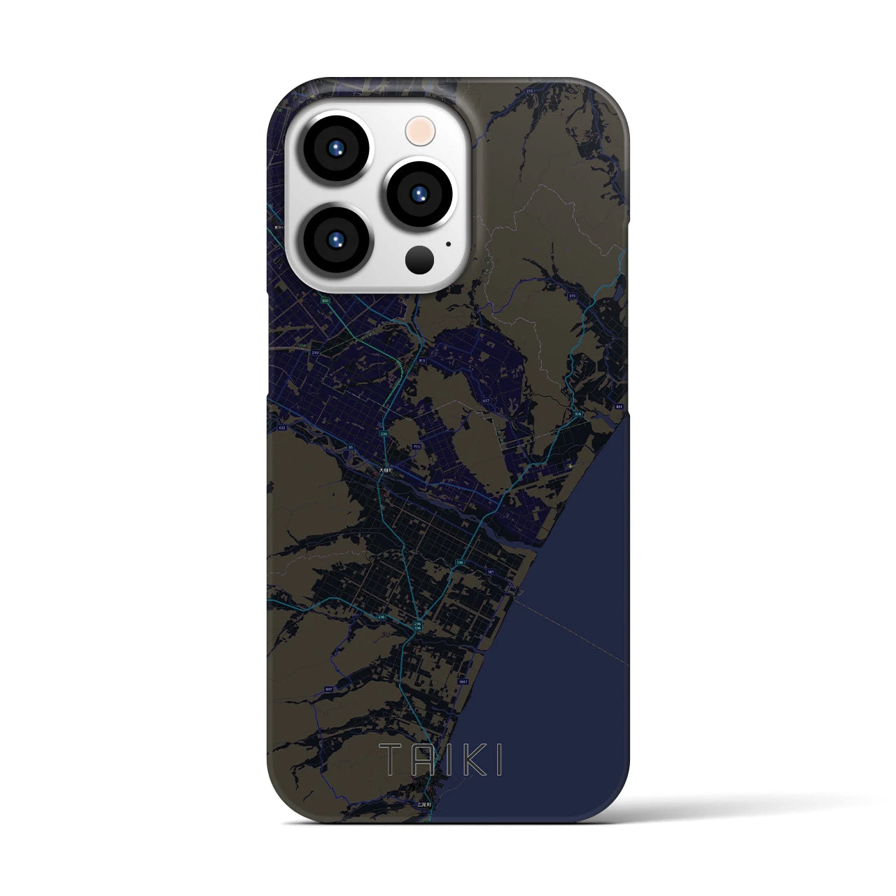 【大樹(北海道)】地図柄iPhoneケース(バックカバータイプ)