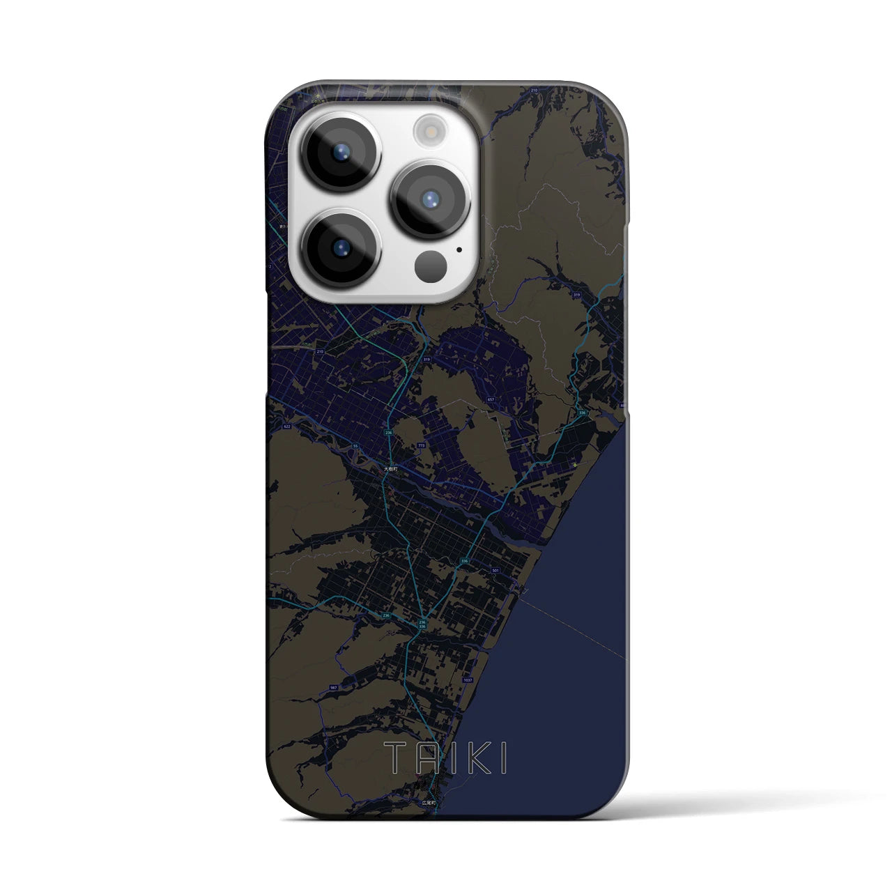 【大樹(北海道)】地図柄iPhoneケース(バックカバータイプ)