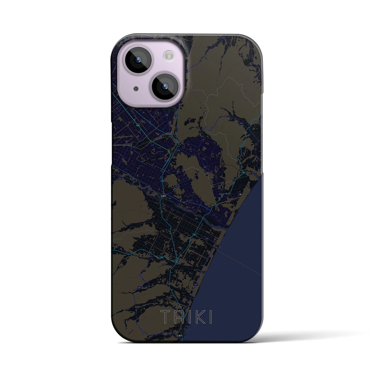 【大樹(北海道)】地図柄iPhoneケース(バックカバータイプ)