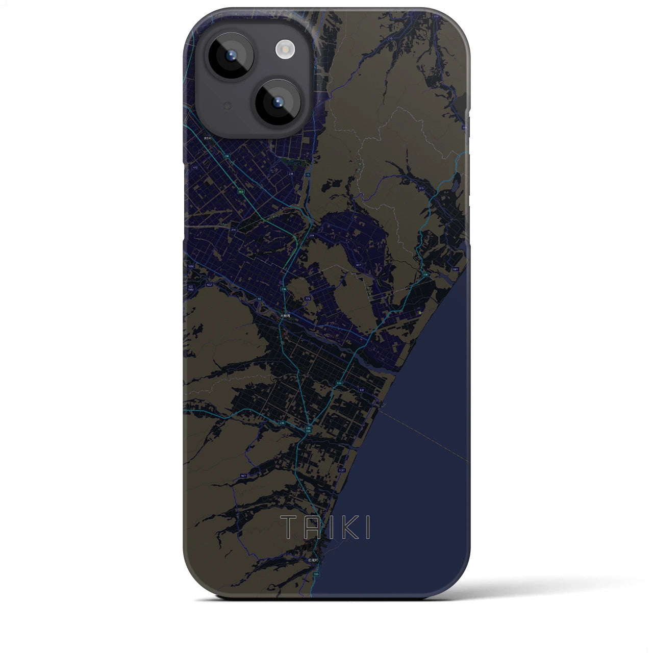 【大樹(北海道)】地図柄iPhoneケース(バックカバータイプ)