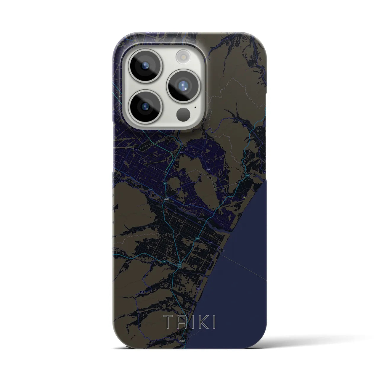 【大樹(北海道)】地図柄iPhoneケース(バックカバータイプ)