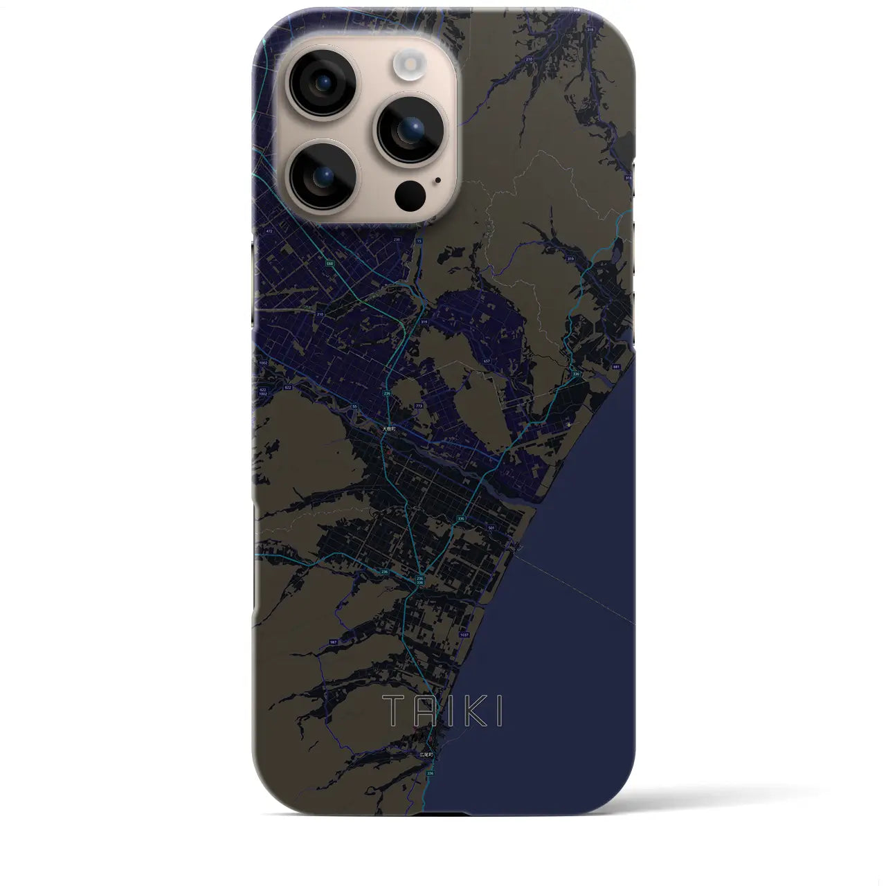【大樹(北海道)】地図柄iPhoneケース(バックカバータイプ)