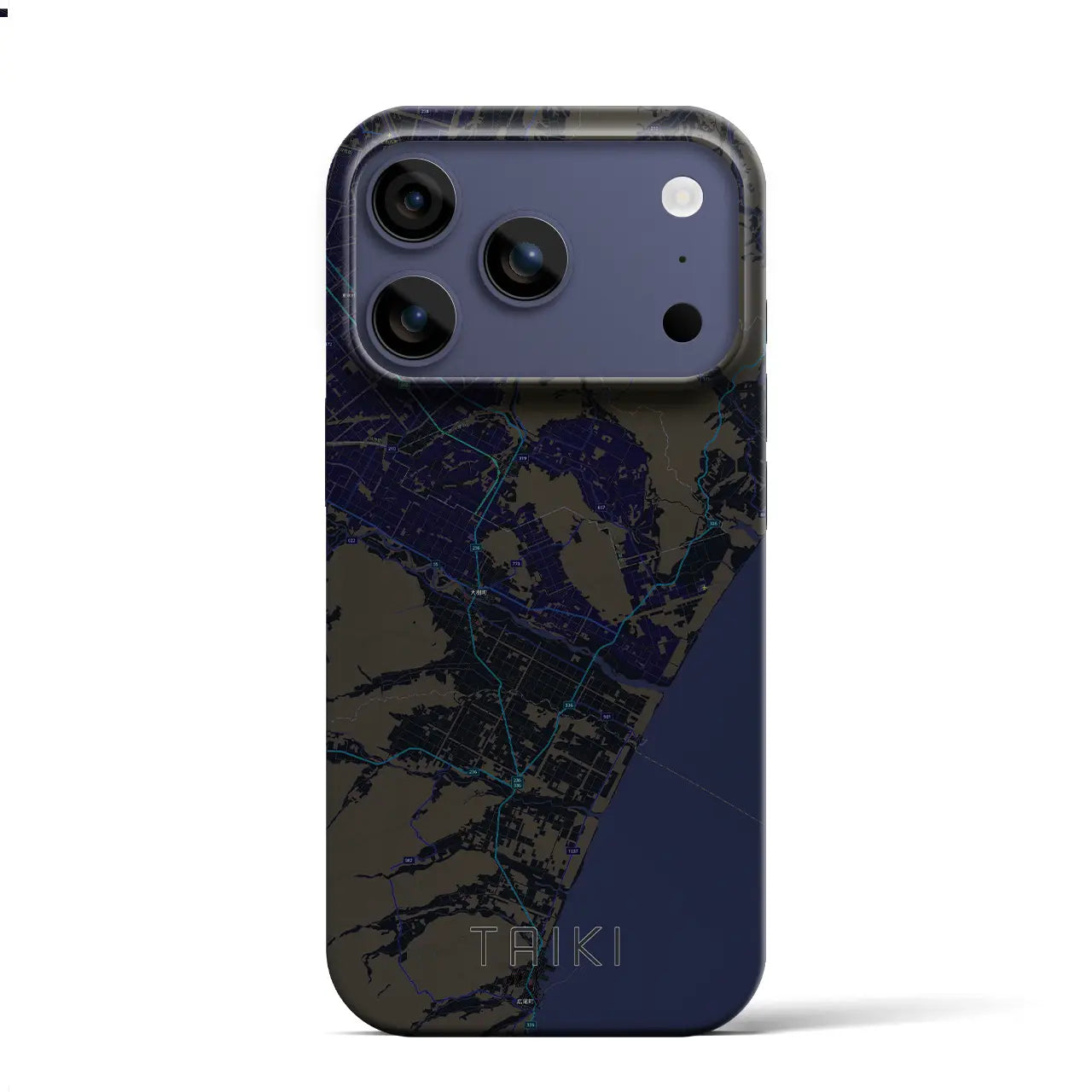 【大樹(北海道)】地図柄iPhoneケース(バックカバータイプ)