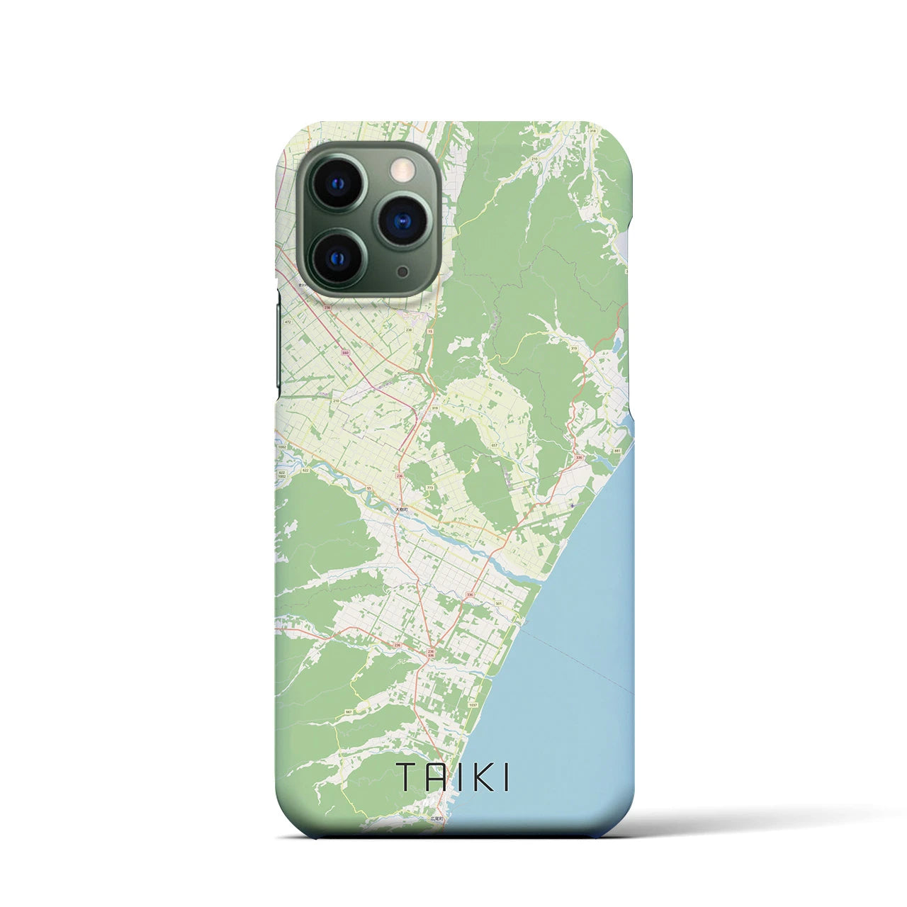 【大樹(北海道)】地図柄iPhoneケース(バックカバータイプ)
