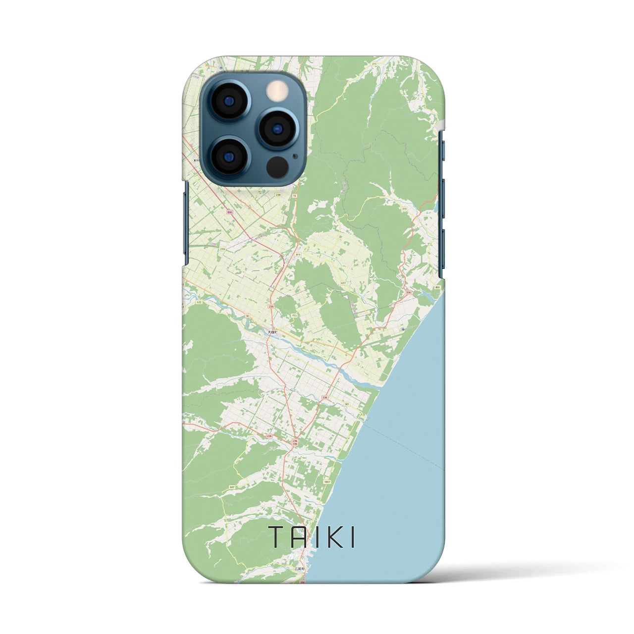 【大樹(北海道)】地図柄iPhoneケース(バックカバータイプ)