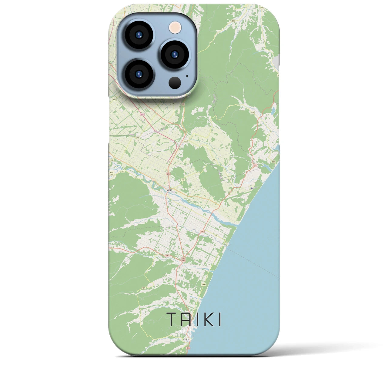 【大樹(北海道)】地図柄iPhoneケース(バックカバータイプ)