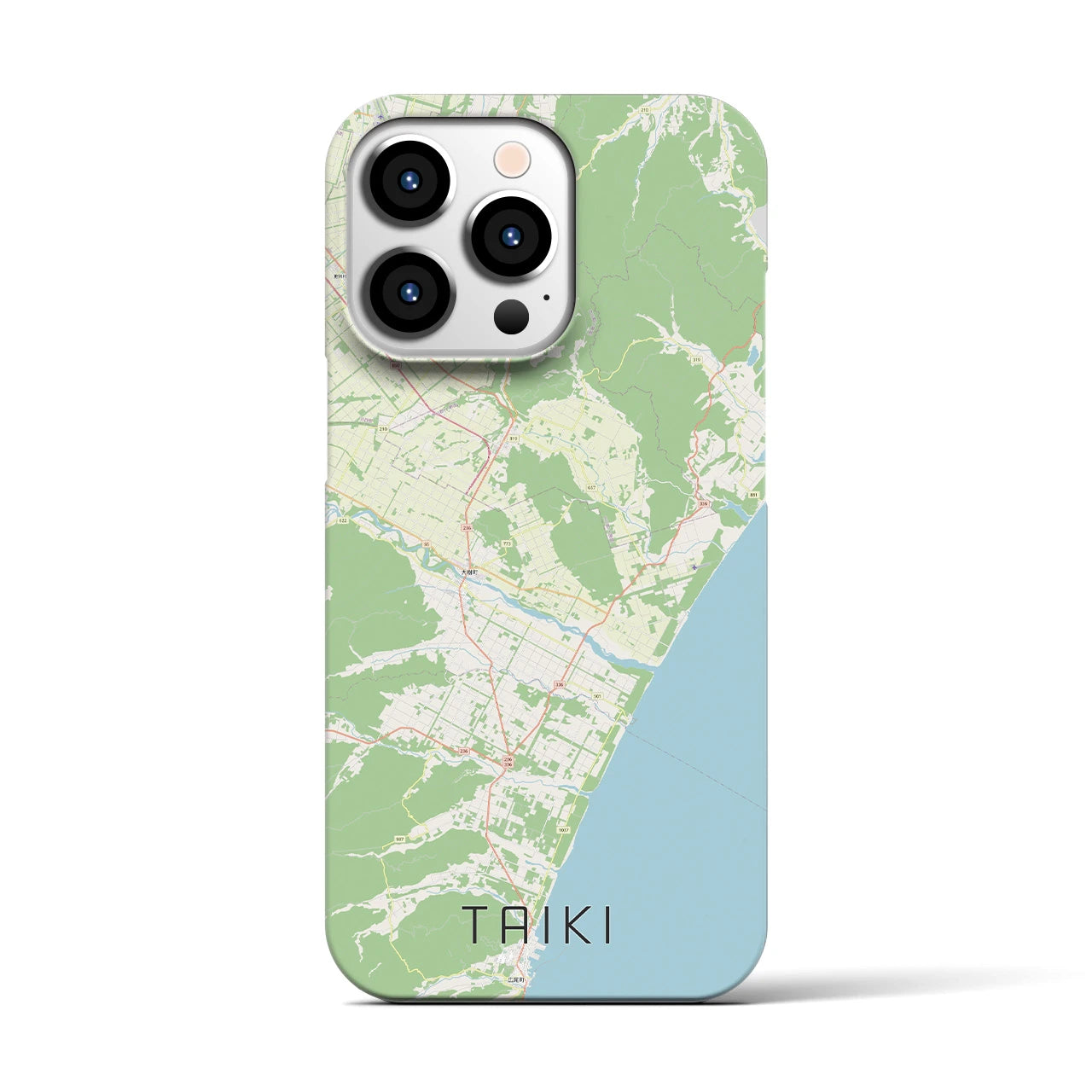 【大樹(北海道)】地図柄iPhoneケース(バックカバータイプ)