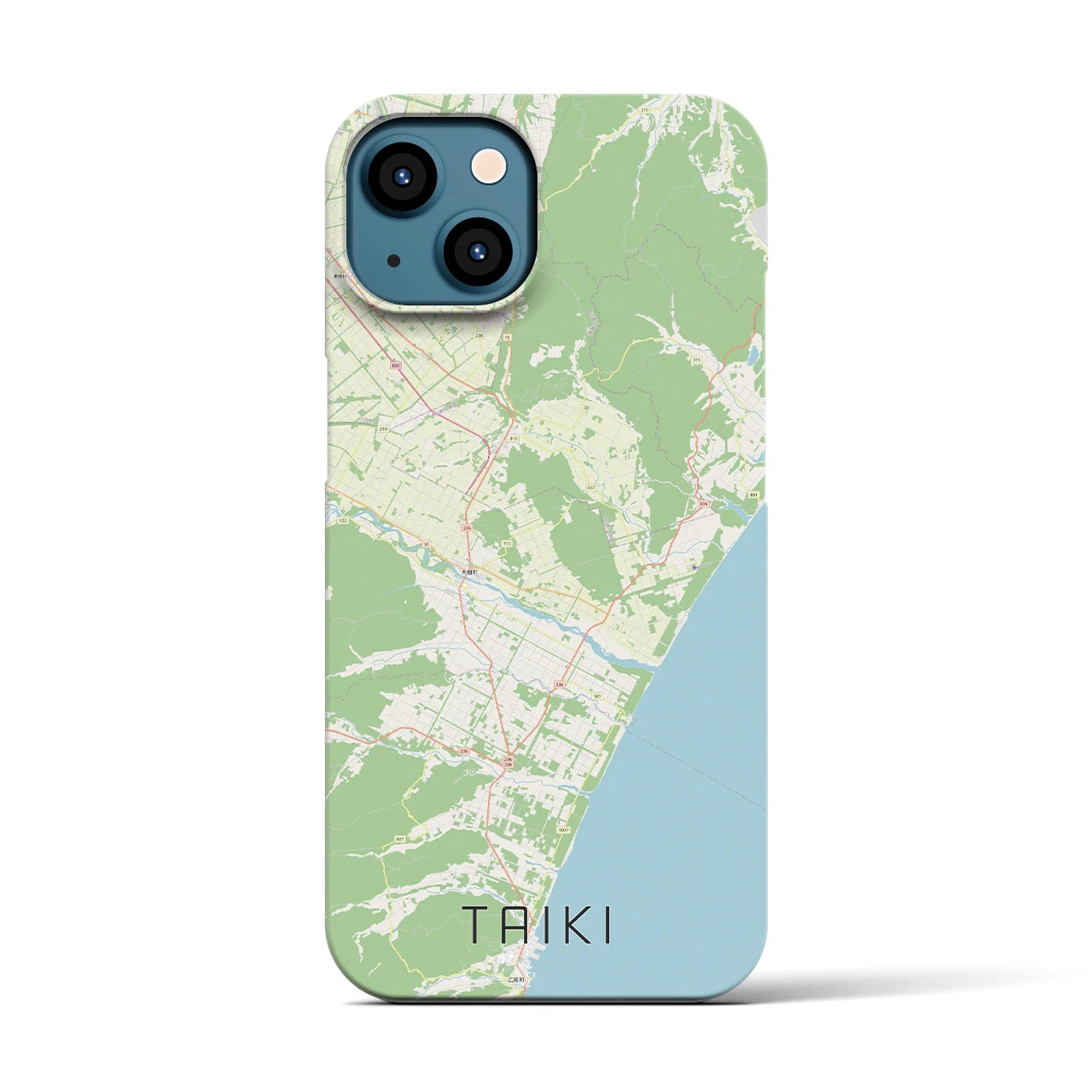 【大樹(北海道)】地図柄iPhoneケース(バックカバータイプ)