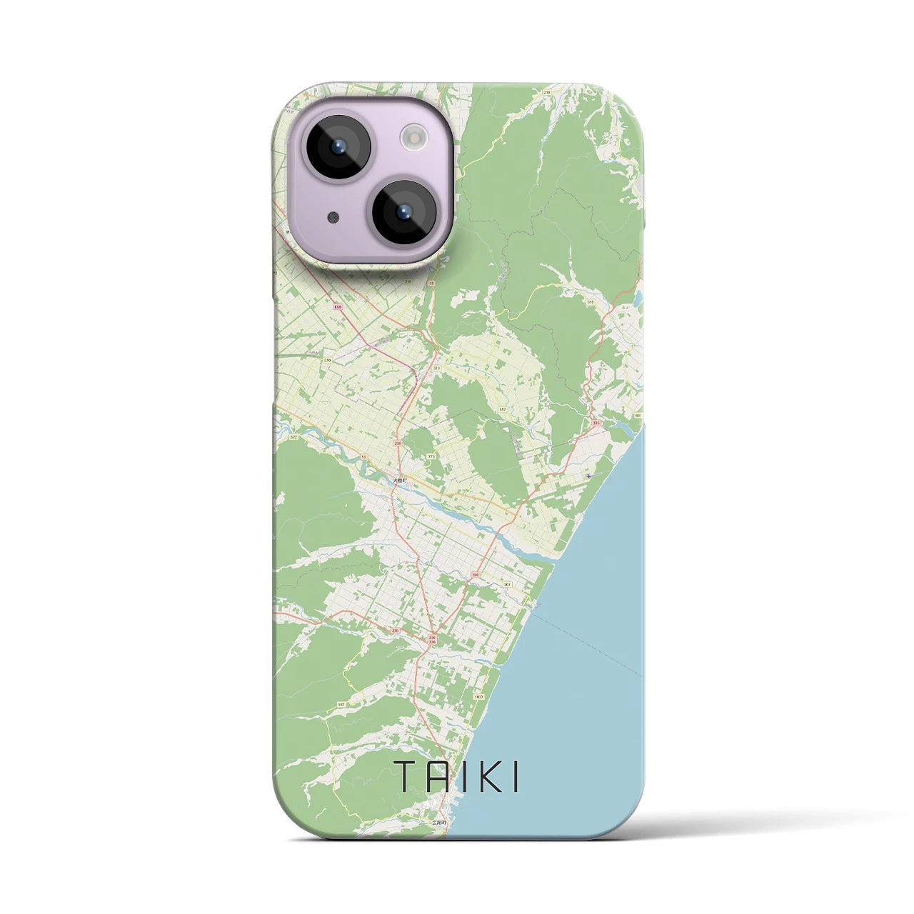 【大樹(北海道)】地図柄iPhoneケース(バックカバータイプ)