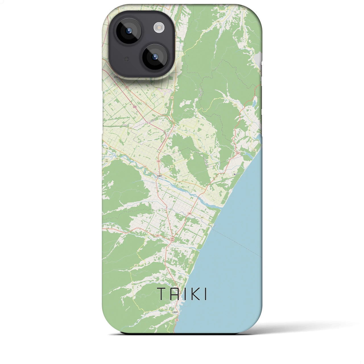 【大樹(北海道)】地図柄iPhoneケース(バックカバータイプ)