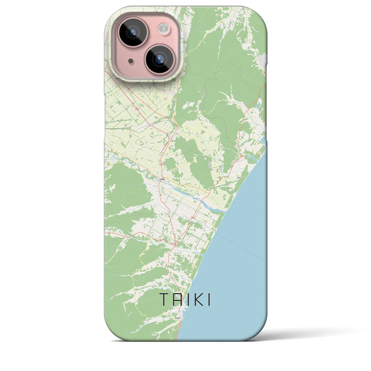 【大樹(北海道)】地図柄iPhoneケース(バックカバータイプ)