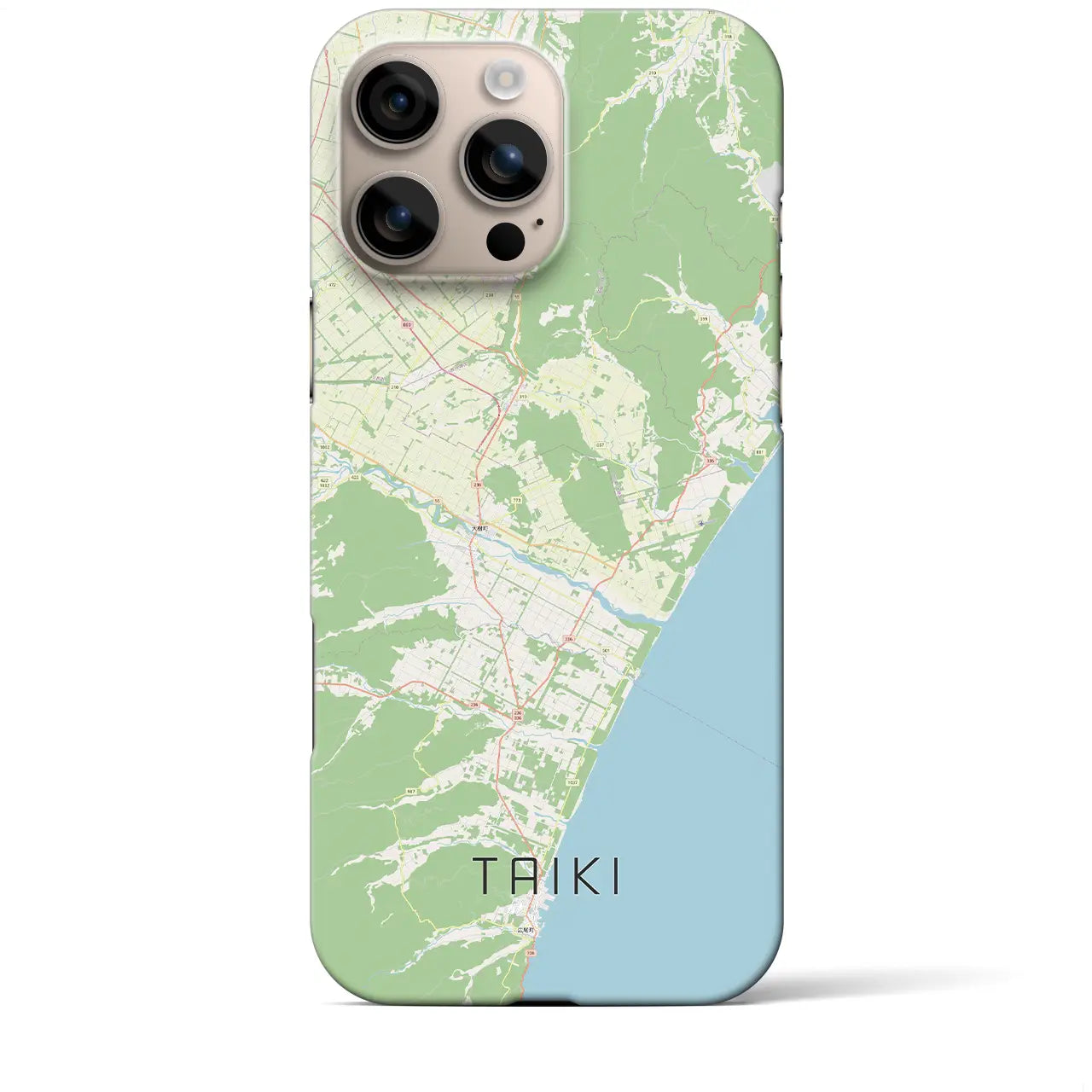 【大樹(北海道)】地図柄iPhoneケース(バックカバータイプ)