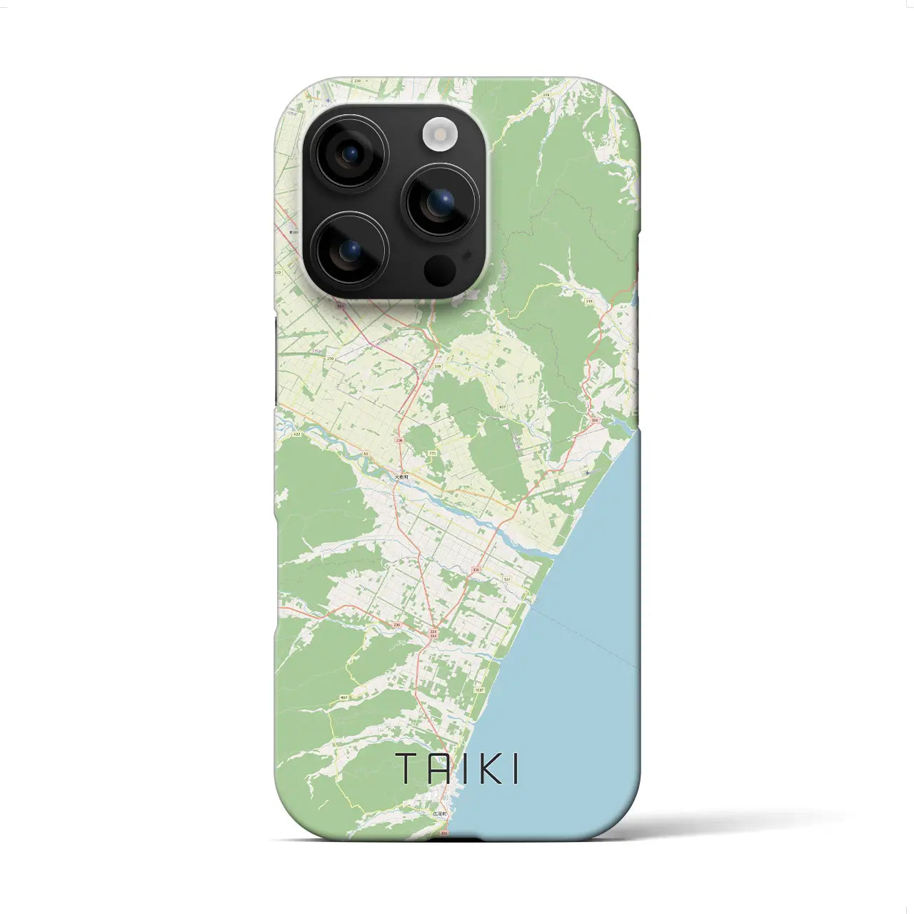 【大樹(北海道)】地図柄iPhoneケース(バックカバータイプ)