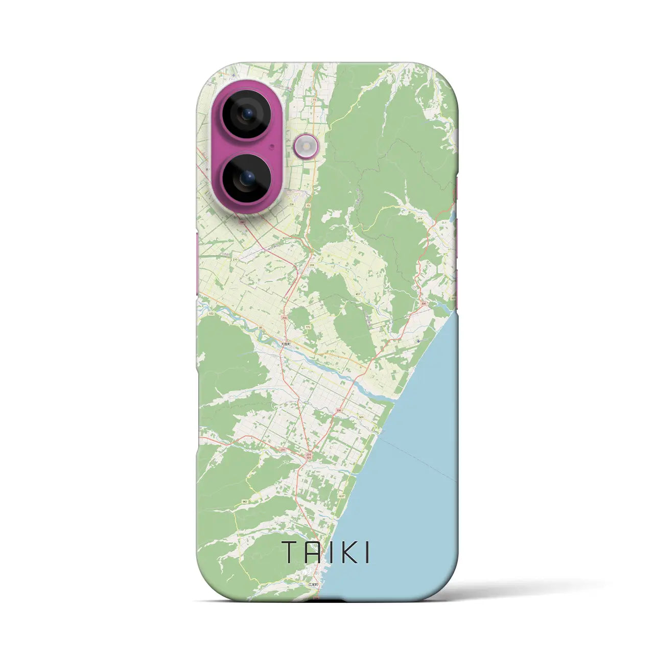 【大樹(北海道)】地図柄iPhoneケース(バックカバータイプ)