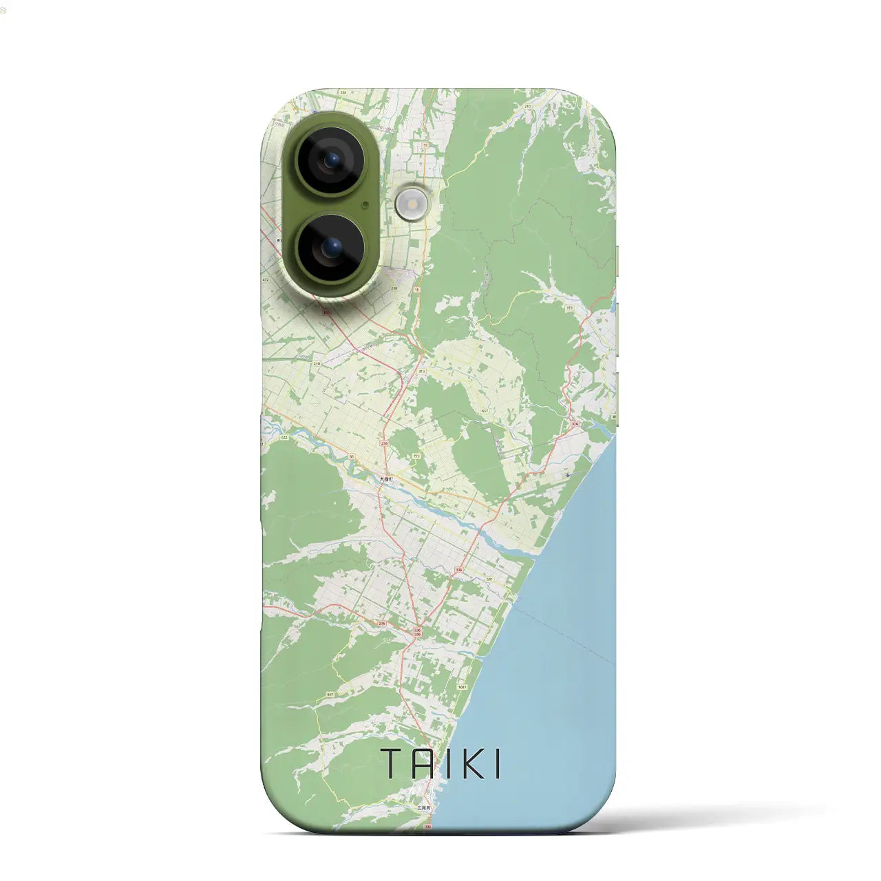 【大樹(北海道)】地図柄iPhoneケース(バックカバータイプ)