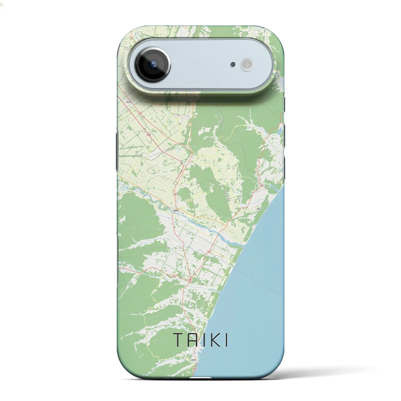 【大樹(北海道)】地図柄iPhoneケース(バックカバータイプ)