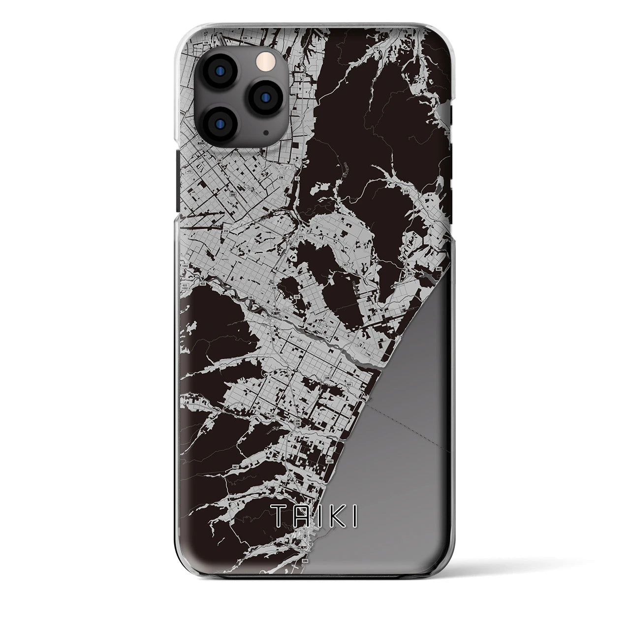 【大樹(北海道)】地図柄iPhoneケース(クリアタイプ)