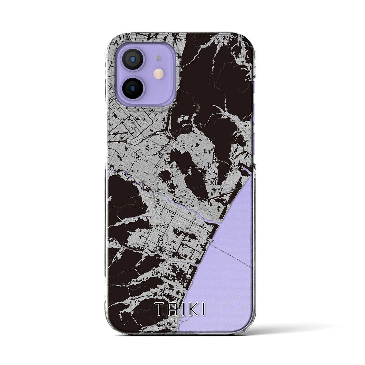 【大樹(北海道)】地図柄iPhoneケース(クリアタイプ)