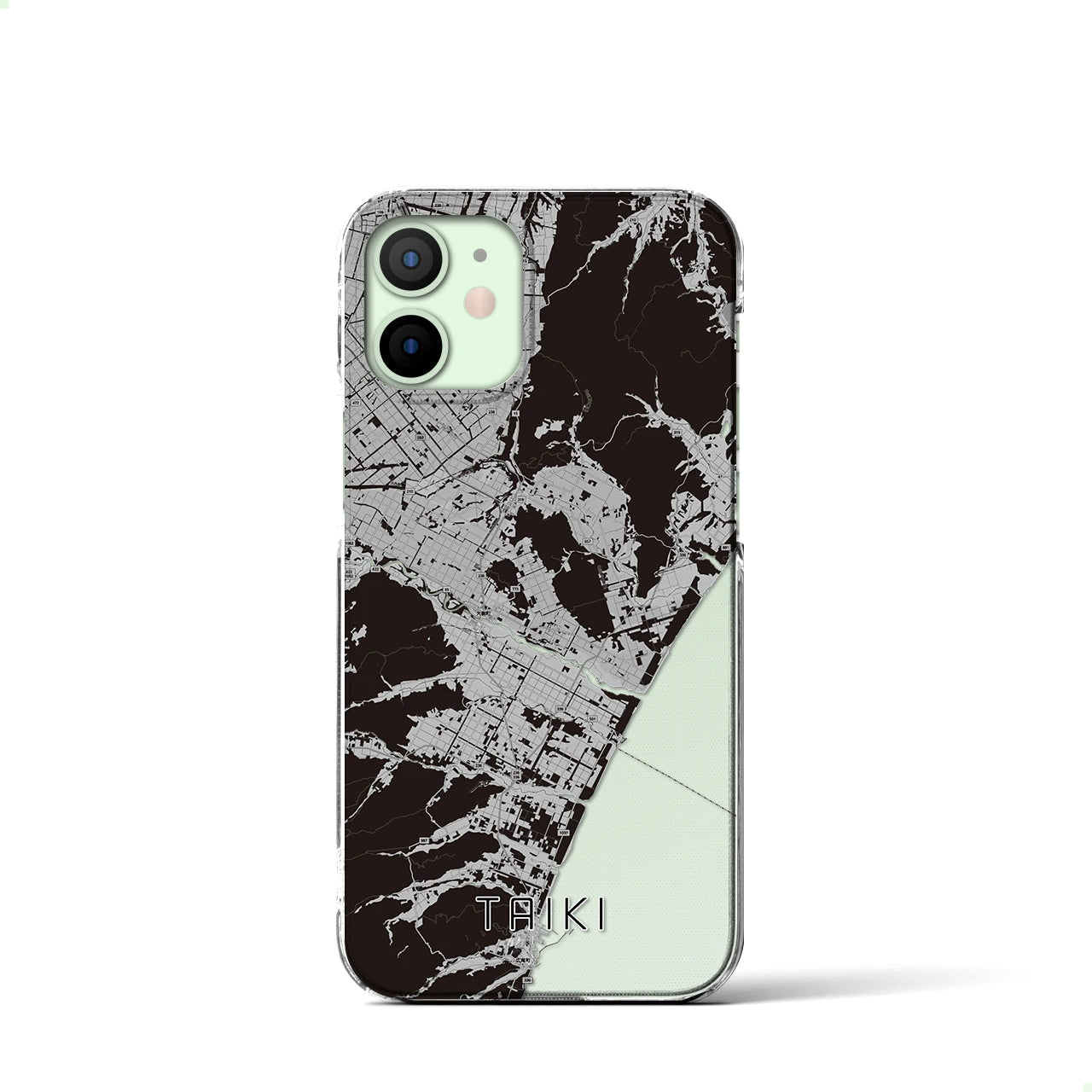 【大樹(北海道)】地図柄iPhoneケース(クリアタイプ)