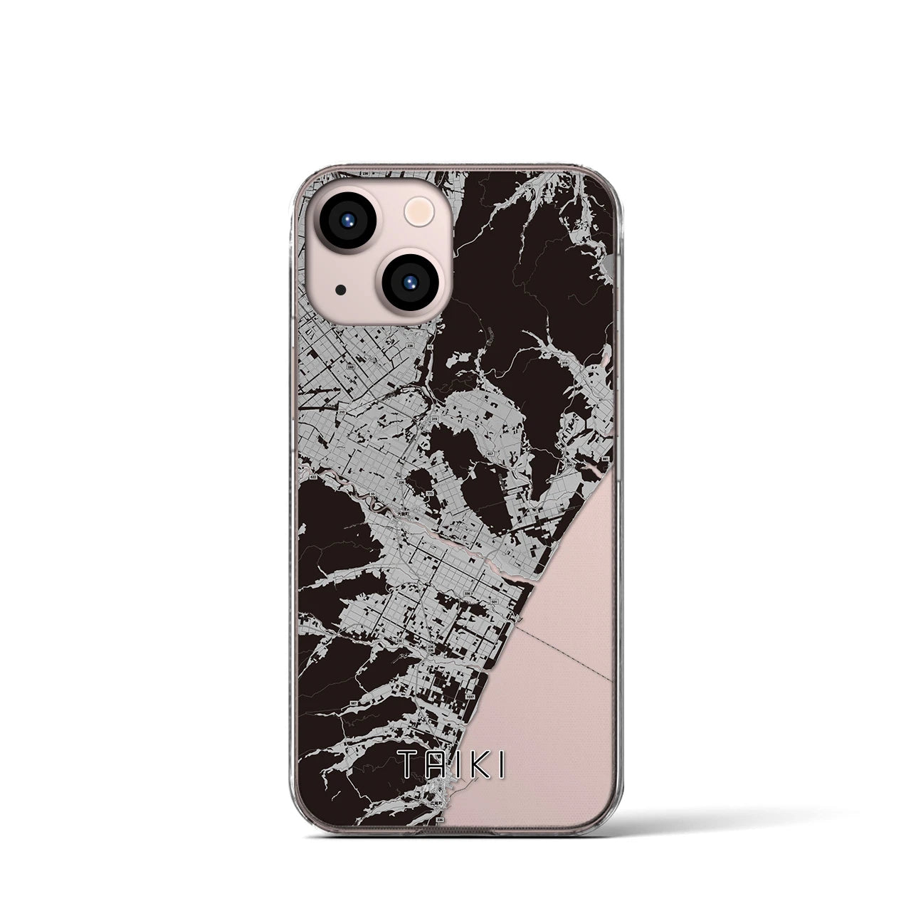 【大樹(北海道)】地図柄iPhoneケース(クリアタイプ)