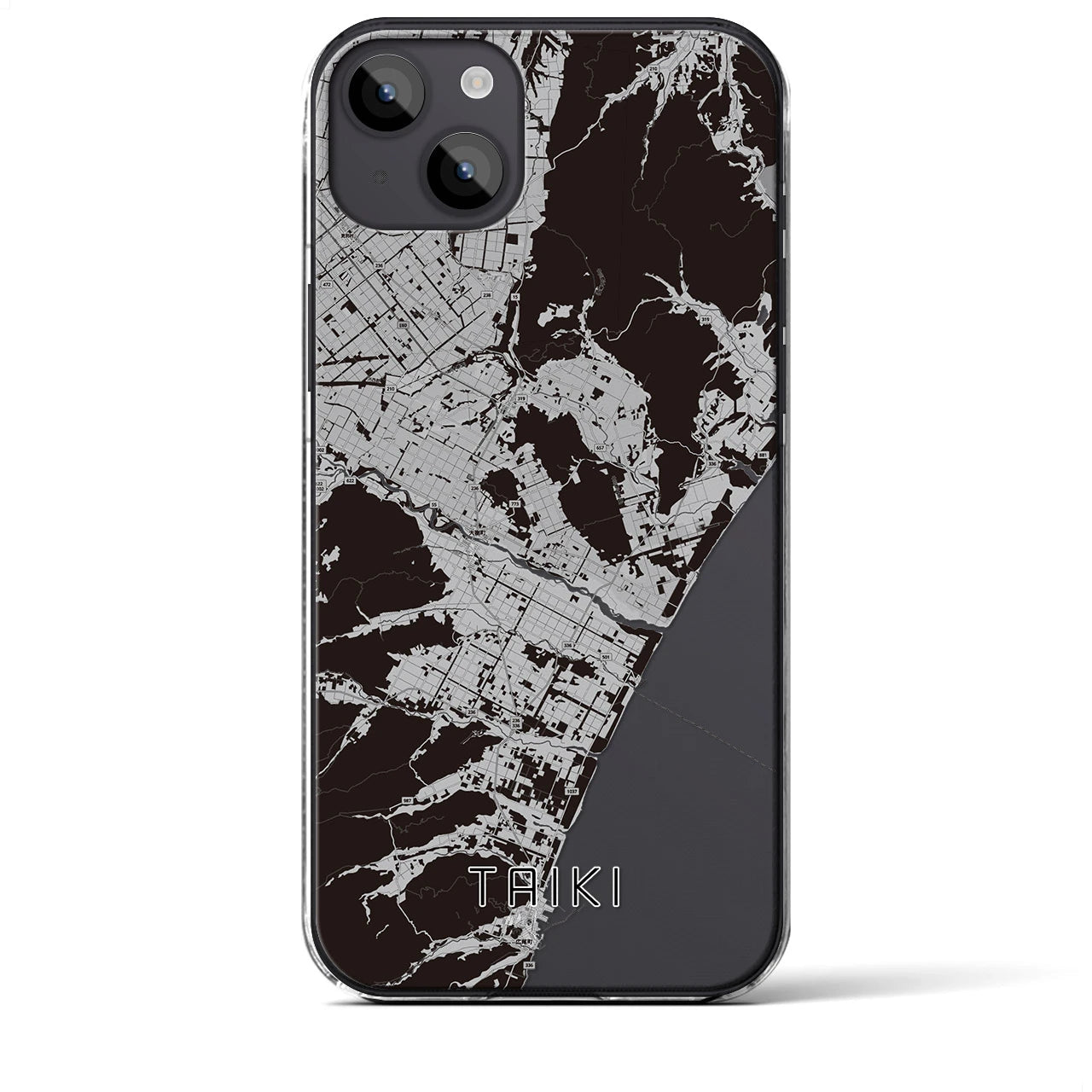 【大樹(北海道)】地図柄iPhoneケース(クリアタイプ)