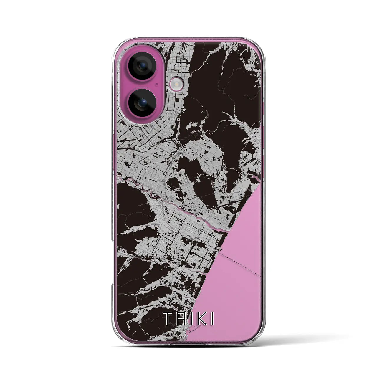 【大樹(北海道)】地図柄iPhoneケース(クリアタイプ)