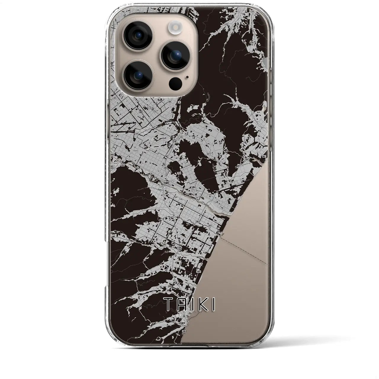 【大樹(北海道)】地図柄iPhoneケース(クリアタイプ)