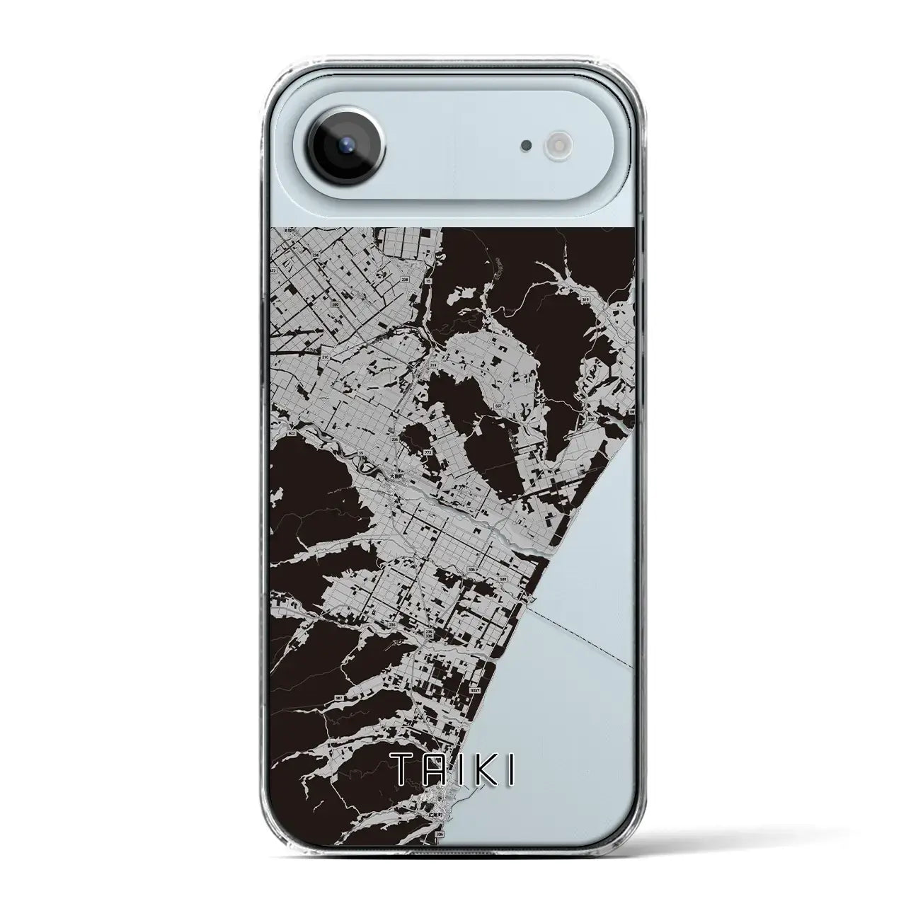 【大樹(北海道)】地図柄iPhoneケース(クリアタイプ)